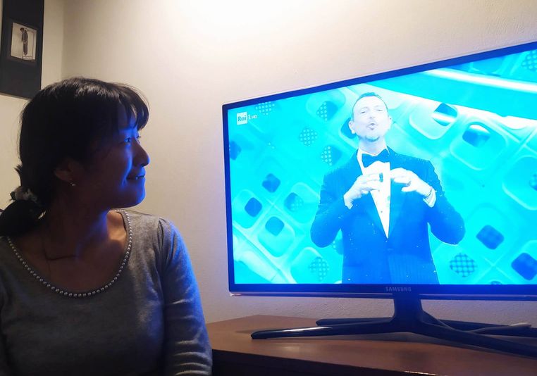 Naoko watching Sanremo2022