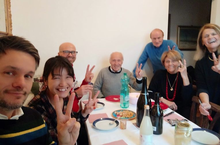 Christmas lunch with Fabio's family