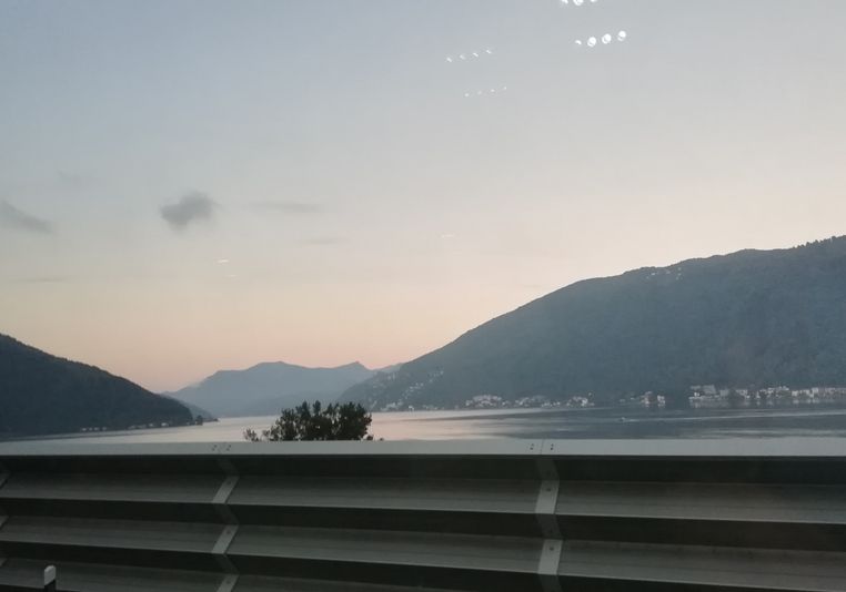 view from bus window