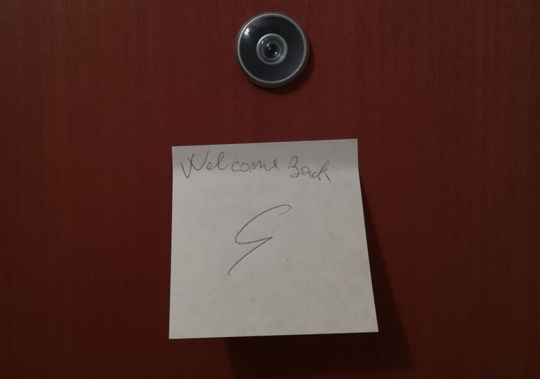 Message on a door