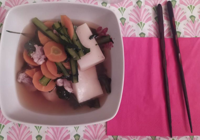 Japanese new year mochi soup