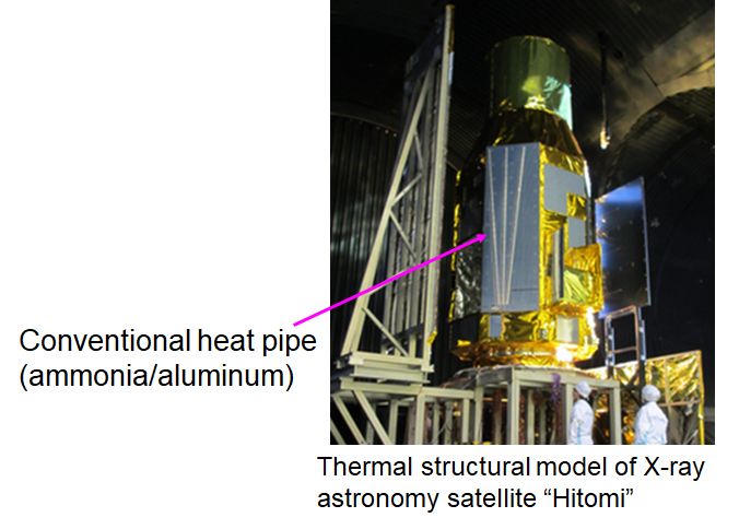 heat pipes onbrad "Hitomi"